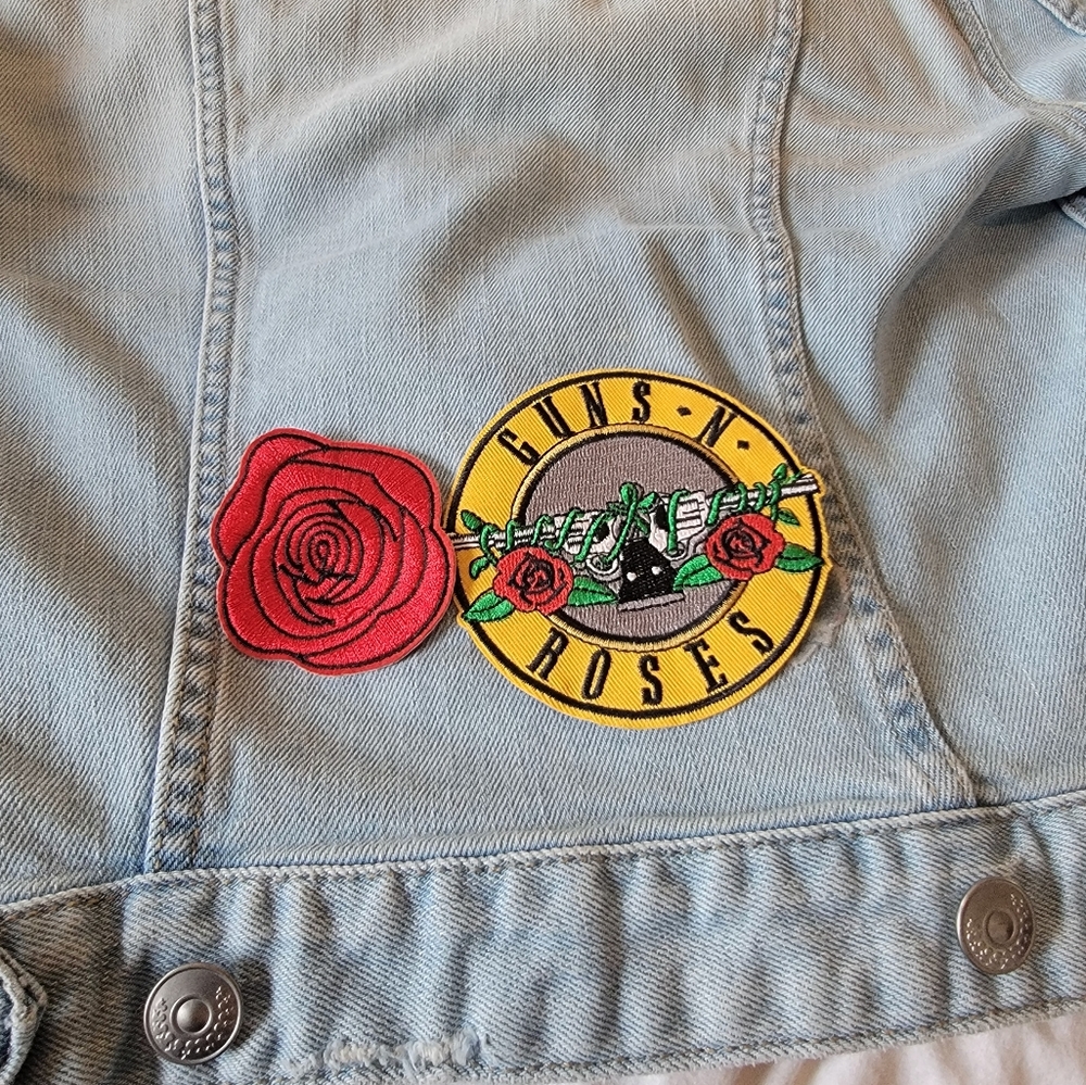 Rocker edgy punk emo goth jean jacket